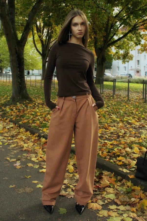 Штани жіночі April завужені до низу з твіду