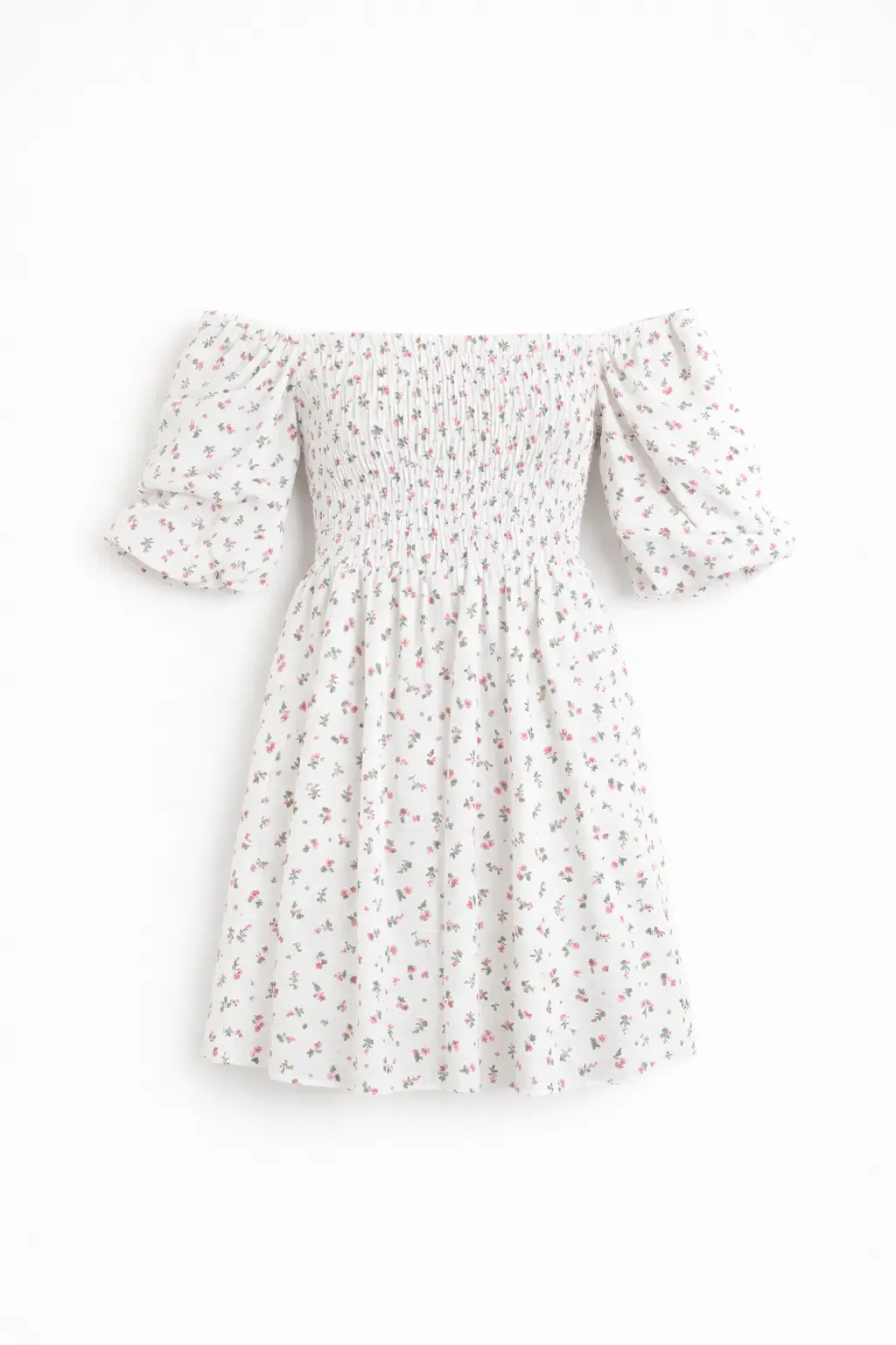 Літня сукня April з відкритими плечима та еластичним ліфом - 2 Літня сукня April з відкритими плечима та еластичним ліфом - Зображення 2