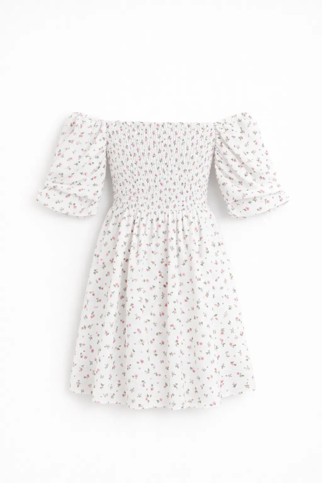 Літня сукня April з відкритими плечима та еластичним ліфом - 3 Літня сукня April з відкритими плечима та еластичним ліфом - Зображення 3