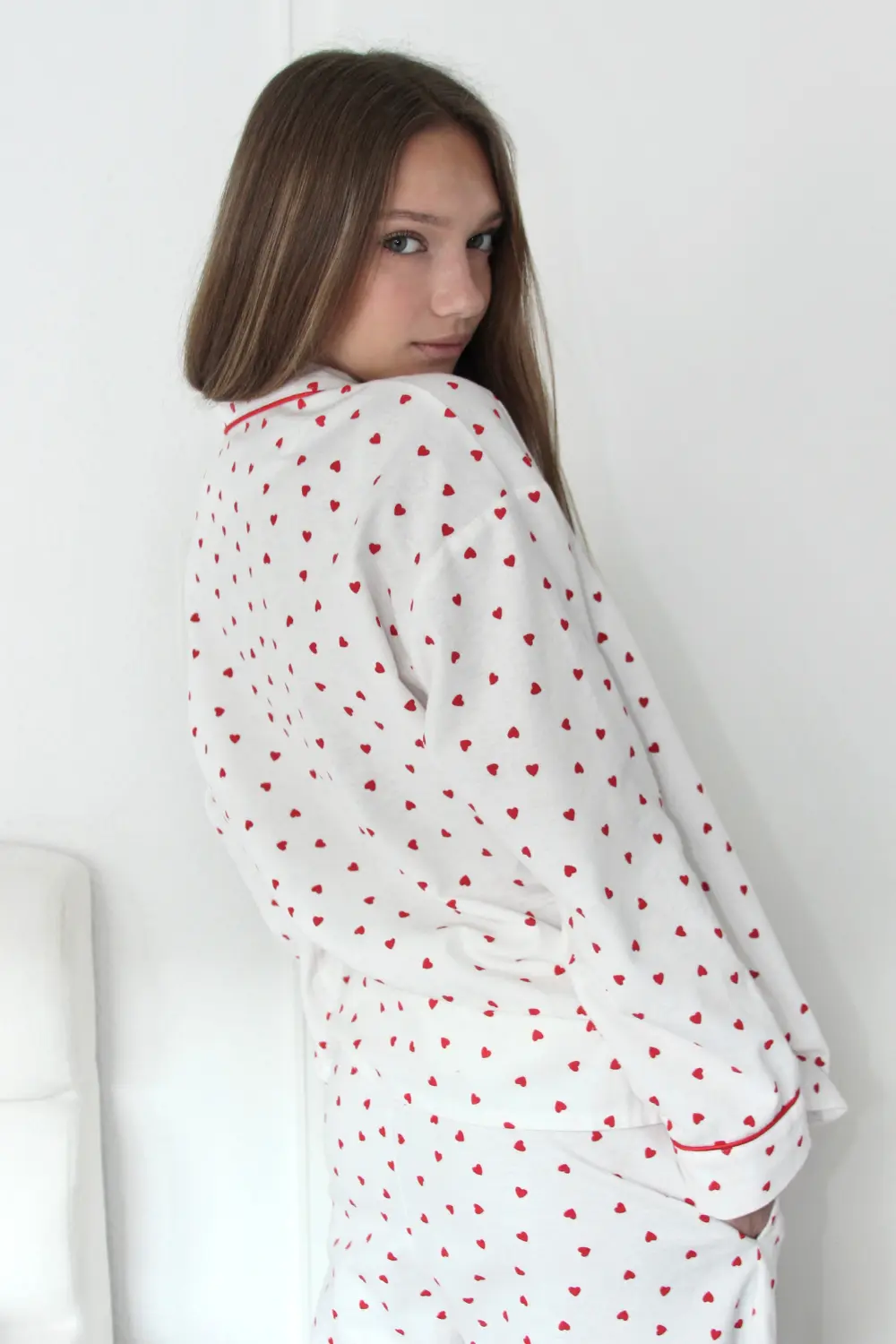 Піжама жіноча April з фланелі принт серця - 9 Піжама жіноча April з фланелі принт серця - Зображення 7