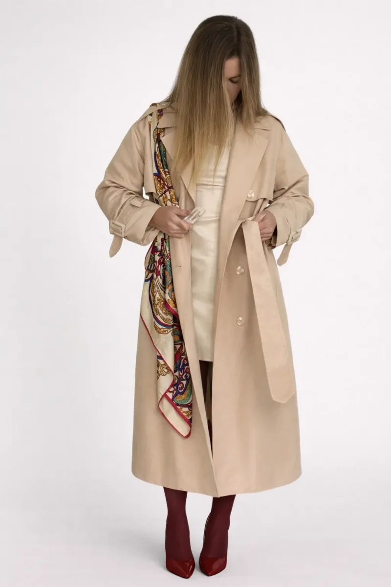 Тренч April класичний двобортний довгий з поясом - 3 Тренч April класичний двобортний довгий з поясом від - 2